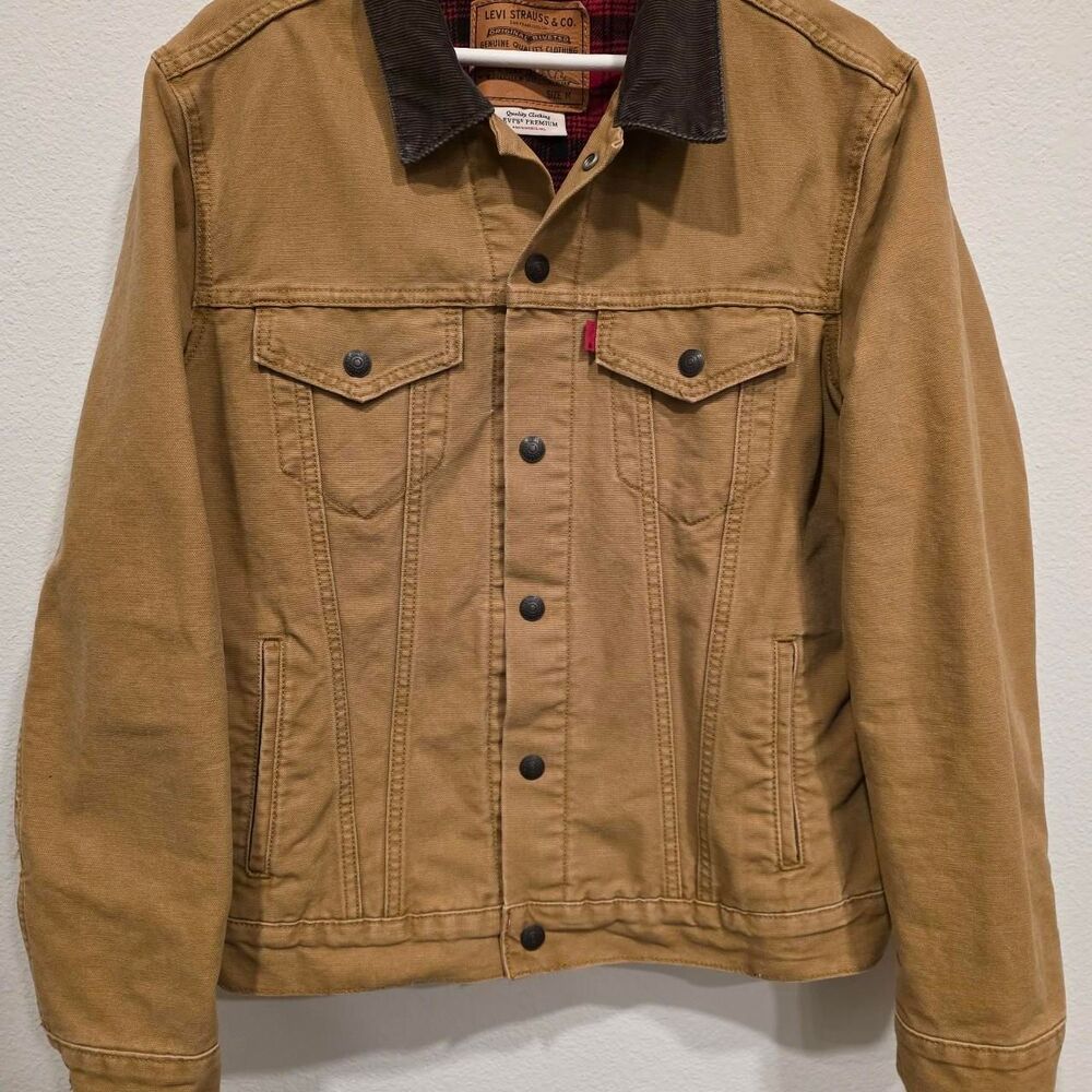Levi-s Men's Tan and Brown Jacket